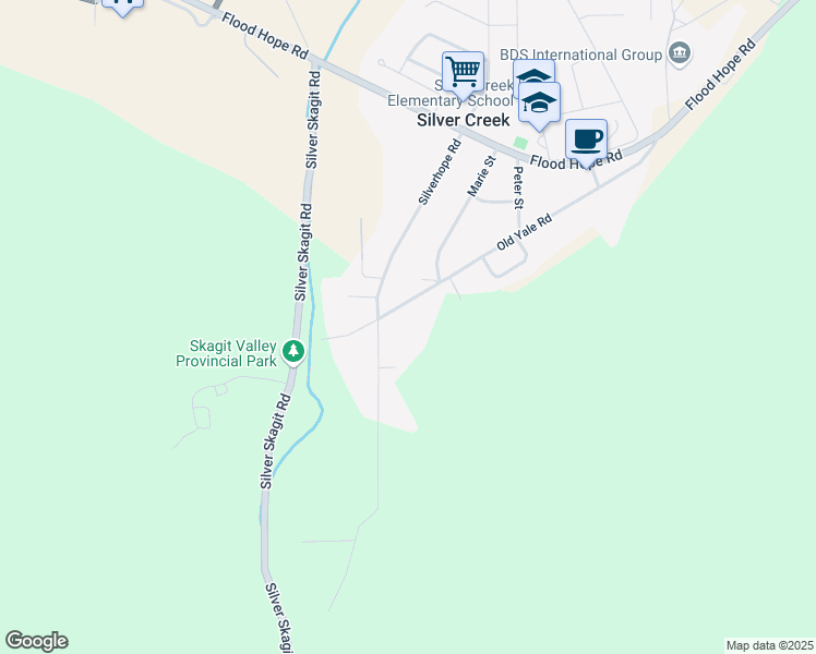 map of restaurants, bars, coffee shops, grocery stores, and more near 63666 Old Yale Road in Hope
