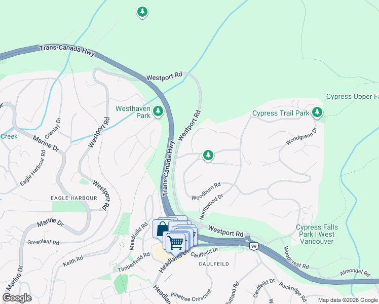 map of restaurants, bars, coffee shops, grocery stores, and more near in Vancouver