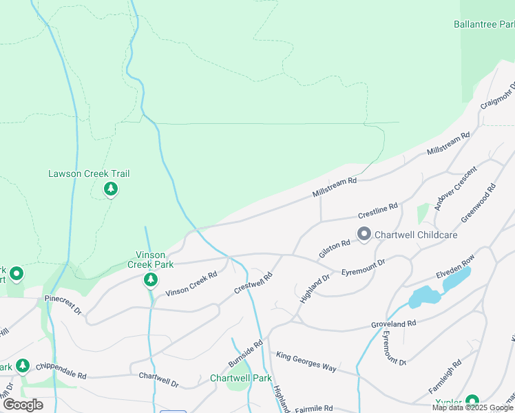 map of restaurants, bars, coffee shops, grocery stores, and more near 1145 Millstream Road in West Vancouver