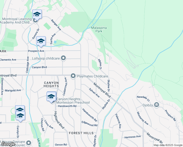 map of restaurants, bars, coffee shops, grocery stores, and more near 729 Blueridge Avenue in North Vancouver