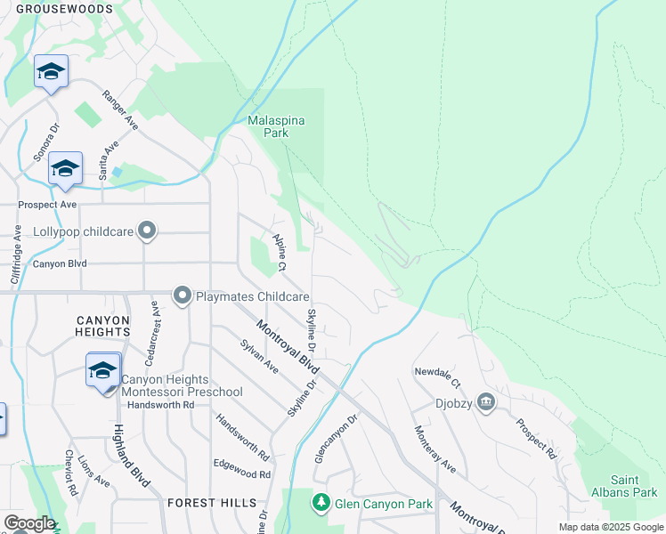 map of restaurants, bars, coffee shops, grocery stores, and more near 4816 Skyline Drive in North Vancouver