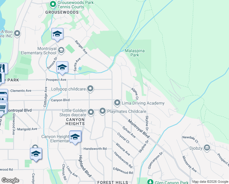 map of restaurants, bars, coffee shops, grocery stores, and more near 4966 Ranger Avenue in North Vancouver