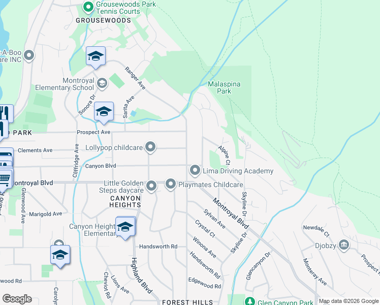 map of restaurants, bars, coffee shops, grocery stores, and more near 4966 Ranger Avenue in North Vancouver