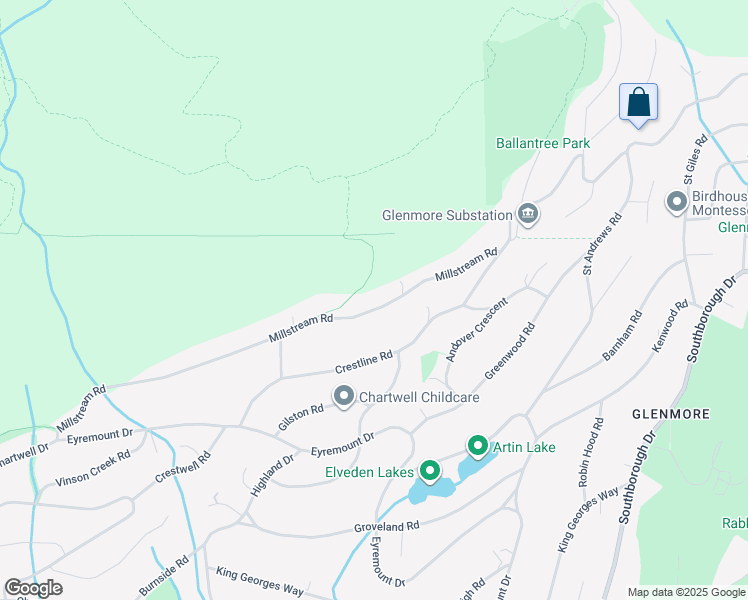 map of restaurants, bars, coffee shops, grocery stores, and more near 1111 Millstream Road in West Vancouver