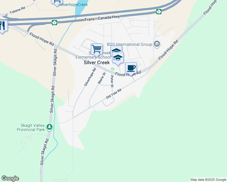 map of restaurants, bars, coffee shops, grocery stores, and more near 63861 Old Yale Road in Hope
