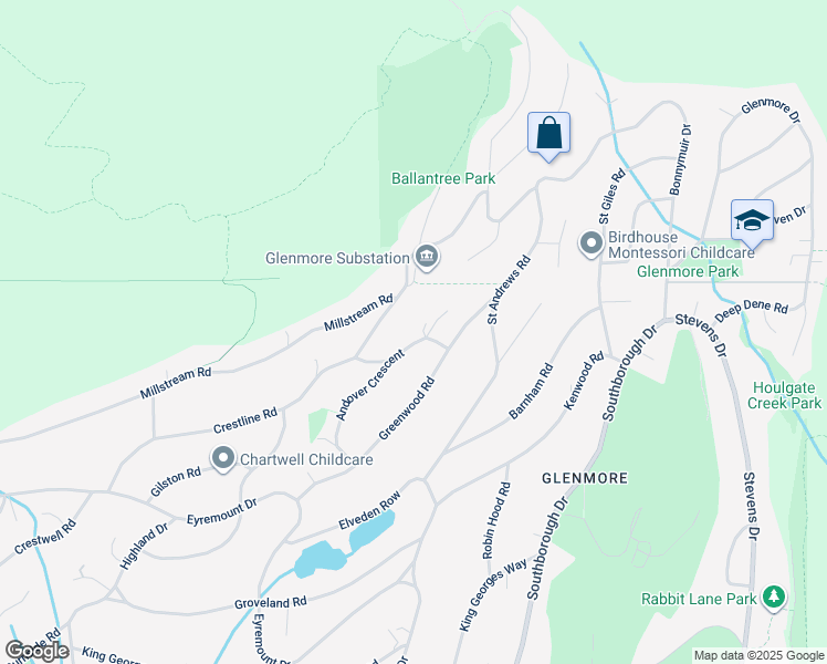 map of restaurants, bars, coffee shops, grocery stores, and more near 661 Andover Crescent in West Vancouver