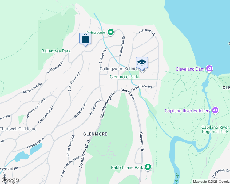 map of restaurants, bars, coffee shops, grocery stores, and more near in West Vancouver