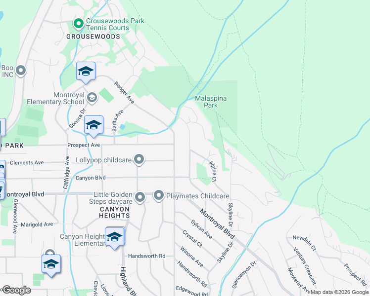 map of restaurants, bars, coffee shops, grocery stores, and more near 5065 Redonda Drive in North Vancouver