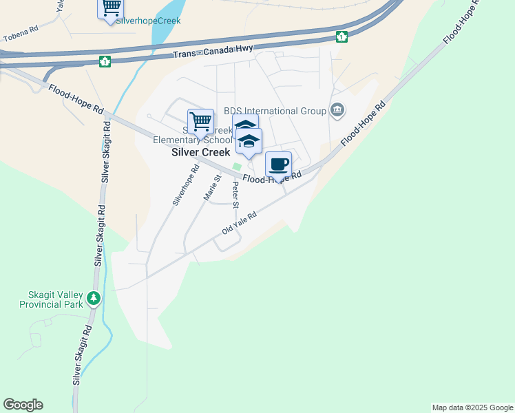 map of restaurants, bars, coffee shops, grocery stores, and more near 63905 Old Yale Road in Hope