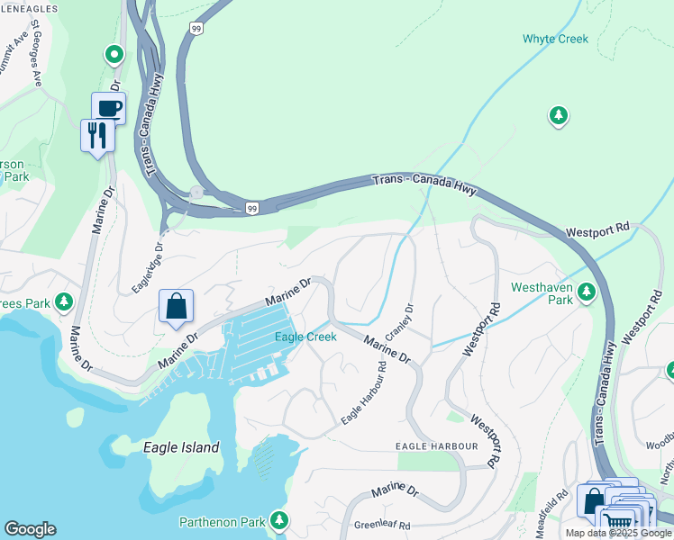 map of restaurants, bars, coffee shops, grocery stores, and more near in Vancouver