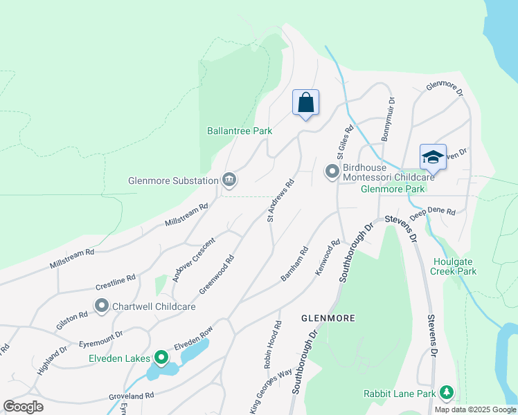 map of restaurants, bars, coffee shops, grocery stores, and more near 607 Greenwood Road in West Vancouver