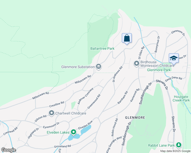 map of restaurants, bars, coffee shops, grocery stores, and more near 1039 Millstream Road in West Vancouver