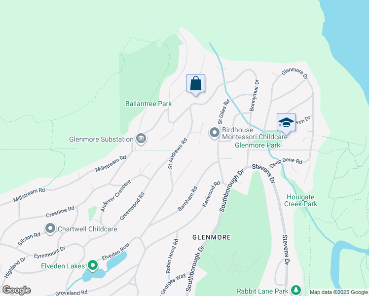 map of restaurants, bars, coffee shops, grocery stores, and more near 598 Saint Andrews Road in West Vancouver