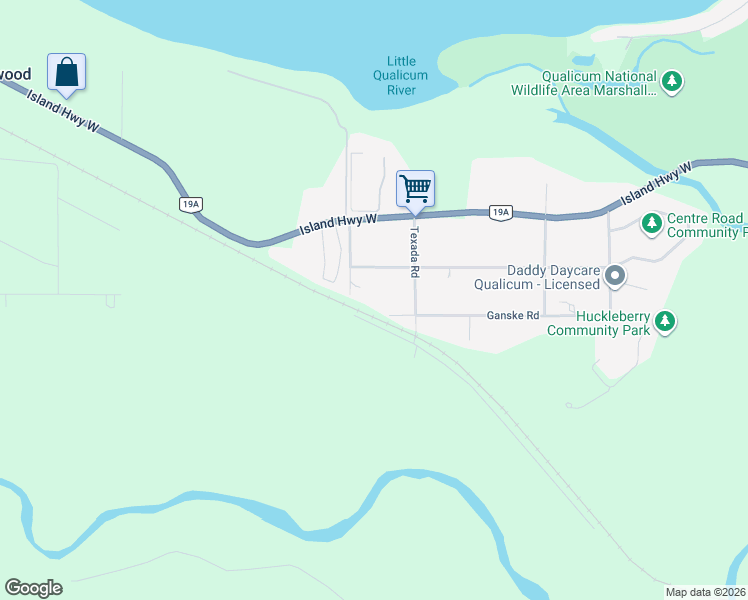 map of restaurants, bars, coffee shops, grocery stores, and more near in Qualicum Beach