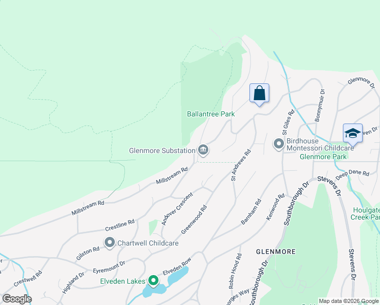 map of restaurants, bars, coffee shops, grocery stores, and more near 592 Craigmohr Drive in West Vancouver
