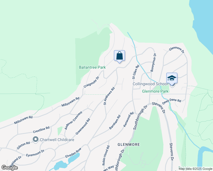 map of restaurants, bars, coffee shops, grocery stores, and more near 518 Ballantree Place in West Vancouver