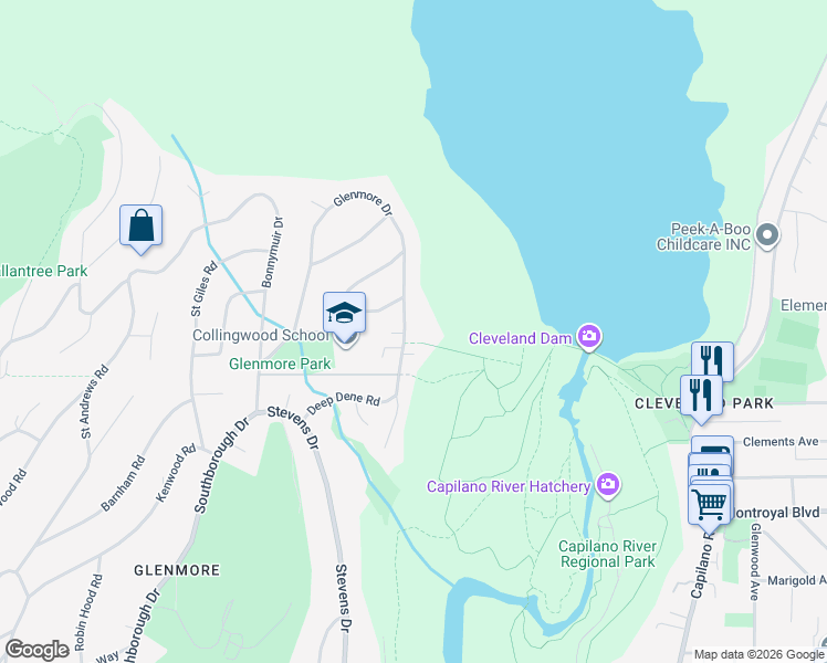 map of restaurants, bars, coffee shops, grocery stores, and more near 23 Glenmore Drive in West Vancouver