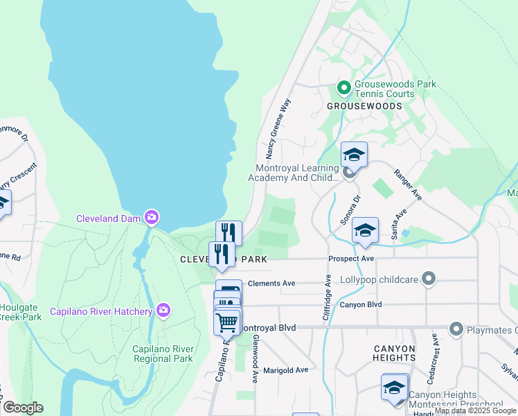 map of restaurants, bars, coffee shops, grocery stores, and more near 5283 Nancy Greene Way in North Vancouver