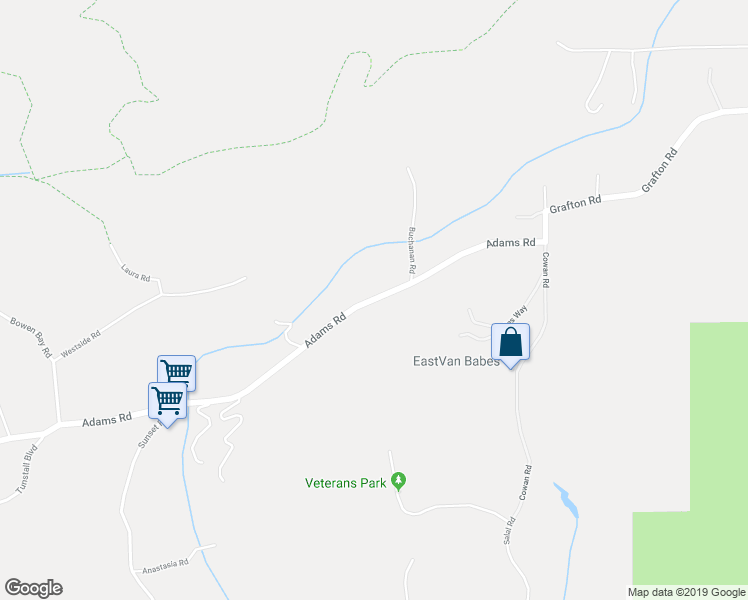 map of restaurants, bars, coffee shops, grocery stores, and more near 1245 Adams Road in Bowen Island