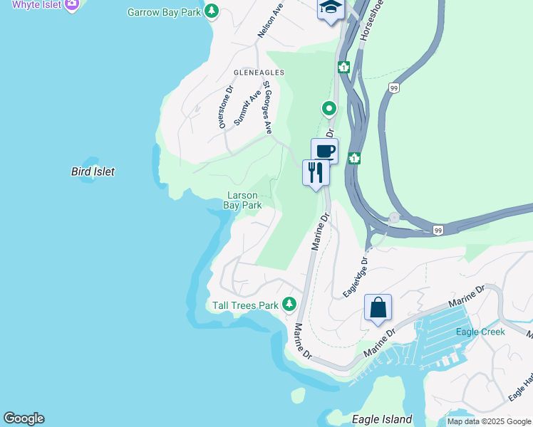 map of restaurants, bars, coffee shops, grocery stores, and more near in Vancouver