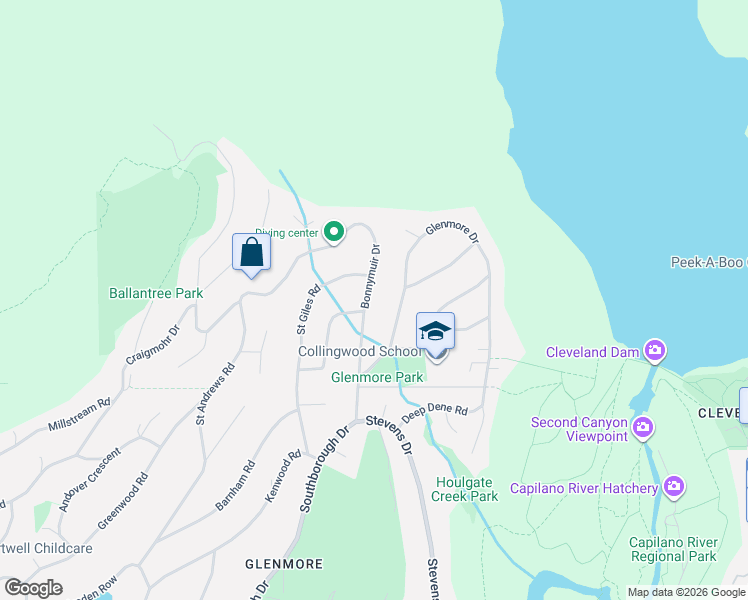 map of restaurants, bars, coffee shops, grocery stores, and more near 96 Bonnymuir Drive in West Vancouver