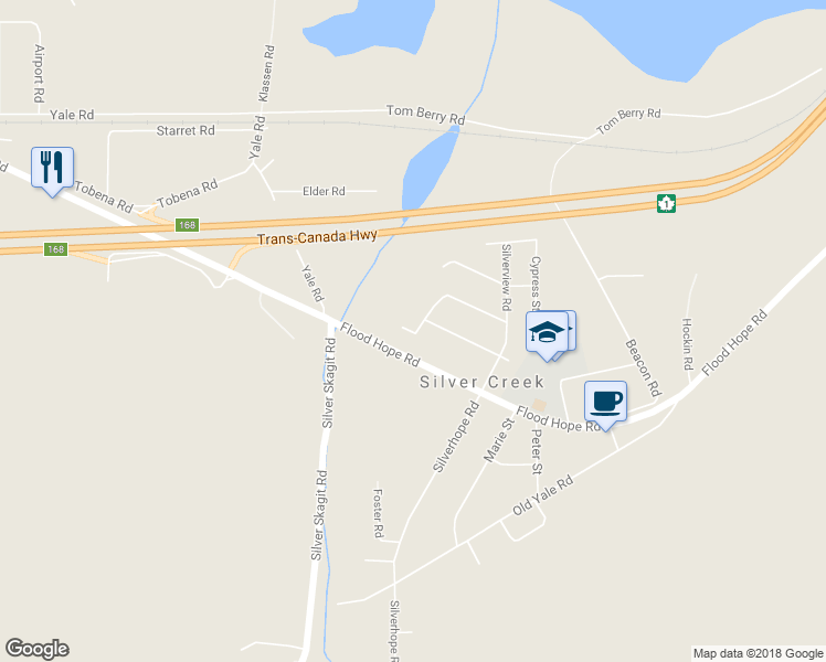 map of restaurants, bars, coffee shops, grocery stores, and more near 20054 Birch Place in Hope