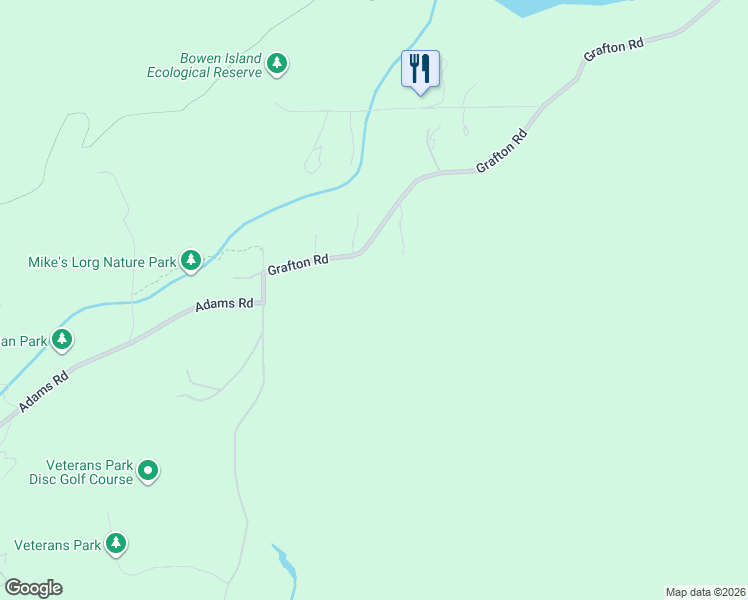 map of restaurants, bars, coffee shops, grocery stores, and more near 1049 Grafton Road in Bowen Island