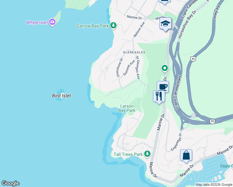 map of restaurants, bars, coffee shops, grocery stores, and more near in Vancouver