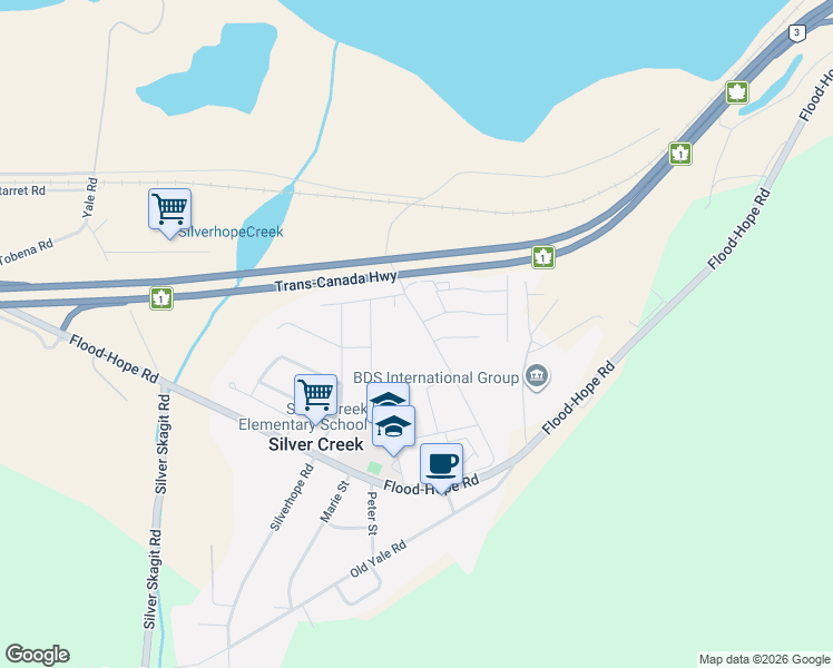 map of restaurants, bars, coffee shops, grocery stores, and more near 20107 Beacon Road in Hope
