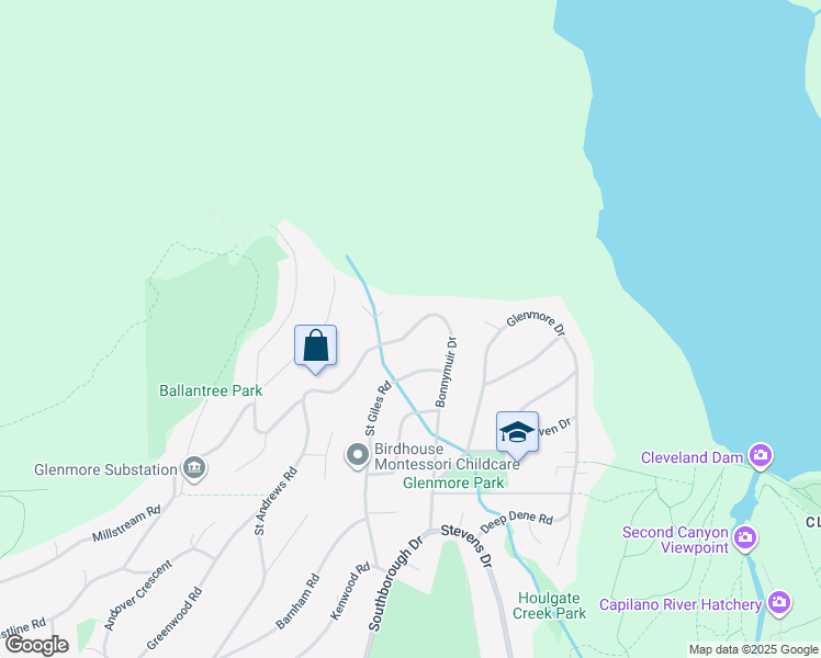 map of restaurants, bars, coffee shops, grocery stores, and more near 68 Bonnymuir Drive in West Vancouver