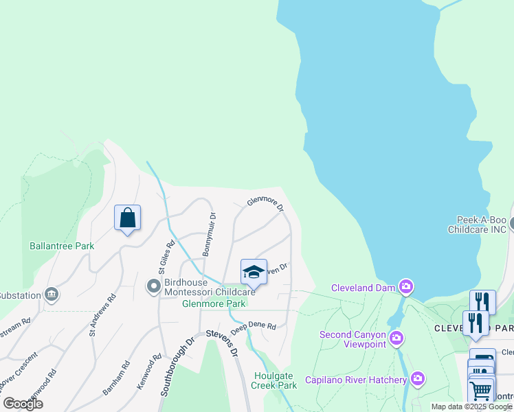 map of restaurants, bars, coffee shops, grocery stores, and more near 66 Glenmore Drive in West Vancouver