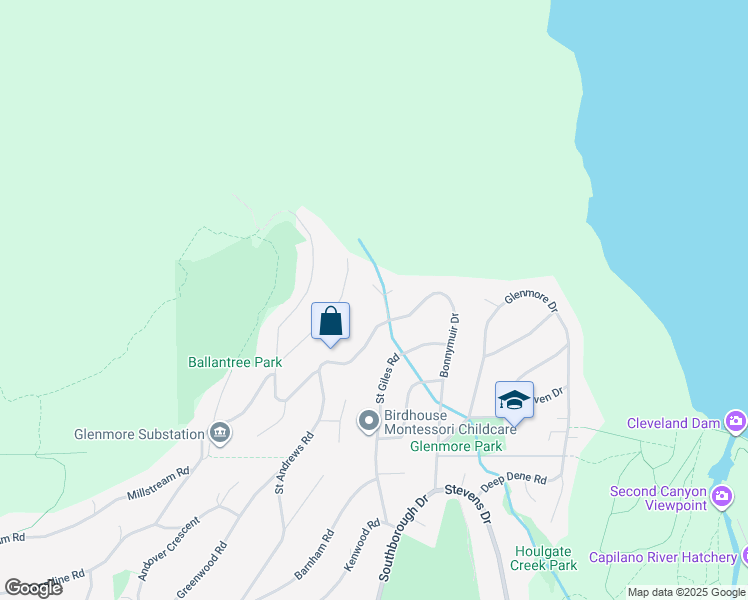 map of restaurants, bars, coffee shops, grocery stores, and more near 59 Bonnymuir Place in West Vancouver