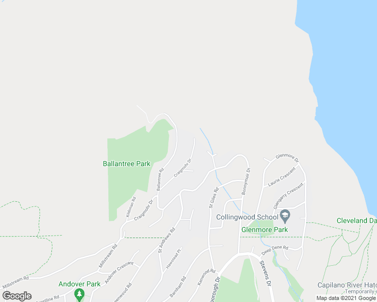 map of restaurants, bars, coffee shops, grocery stores, and more near 477 Craigmohr Drive in West Vancouver