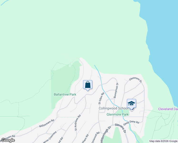 map of restaurants, bars, coffee shops, grocery stores, and more near 478 Craigmohr Drive in West Vancouver