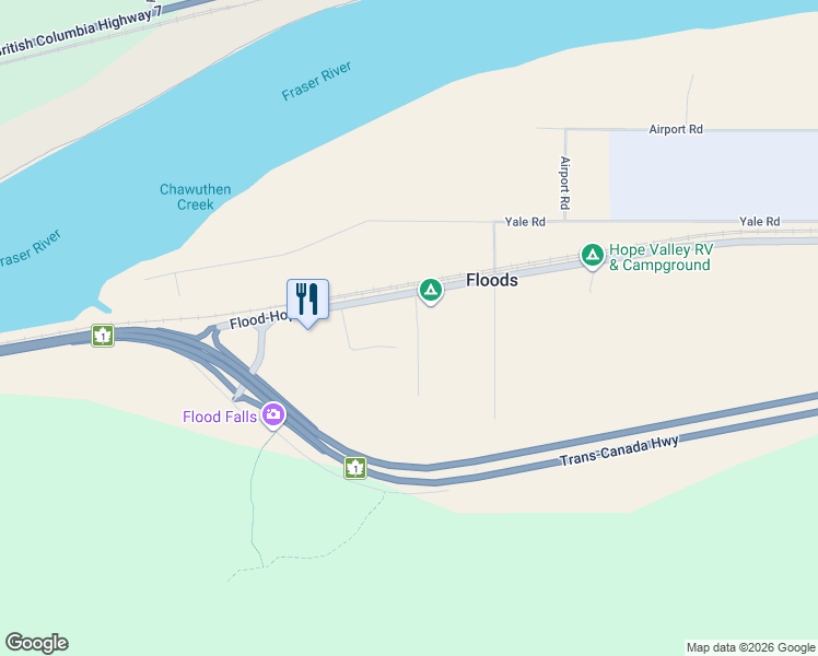 map of restaurants, bars, coffee shops, grocery stores, and more near 61990 Flood Hope Road in Hope