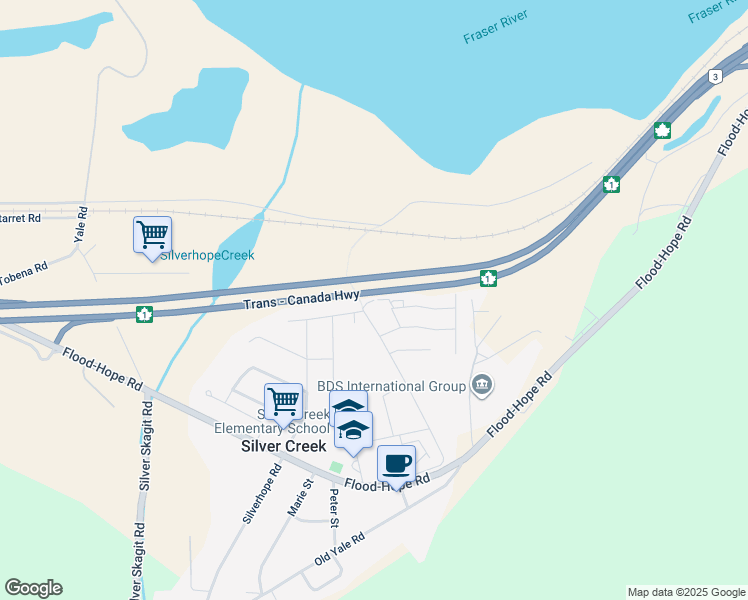 map of restaurants, bars, coffee shops, grocery stores, and more near 20147 Beacon Road in Hope