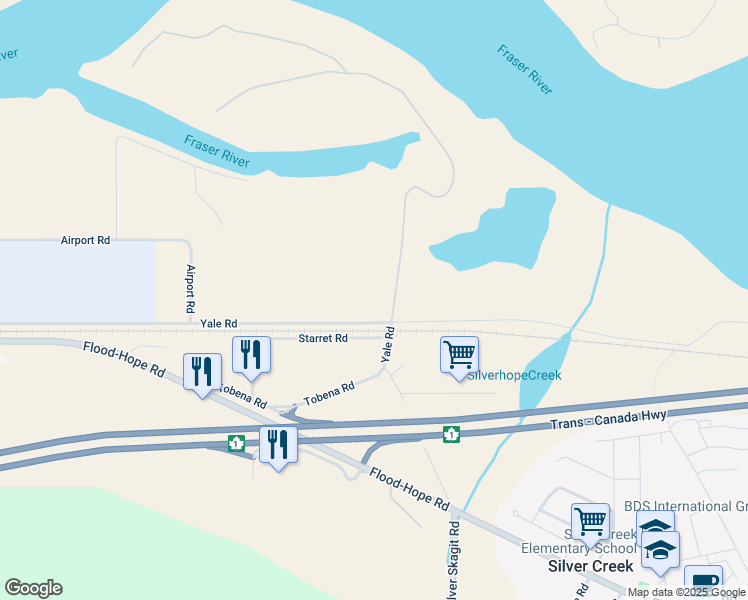 map of restaurants, bars, coffee shops, grocery stores, and more near 63405 Yale Road in Hope