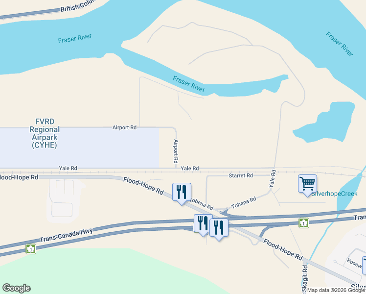 map of restaurants, bars, coffee shops, grocery stores, and more near 63175 Yale Road in Hope
