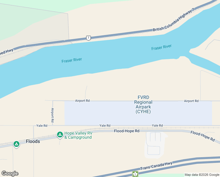 map of restaurants, bars, coffee shops, grocery stores, and more near Airport Road in Hope