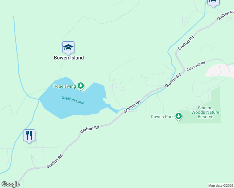 map of restaurants, bars, coffee shops, grocery stores, and more near 857 Forster Lane in Bowen Island