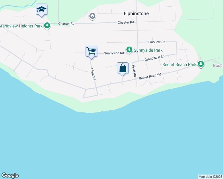 map of restaurants, bars, coffee shops, grocery stores, and more near 66 17 Street in Gibsons