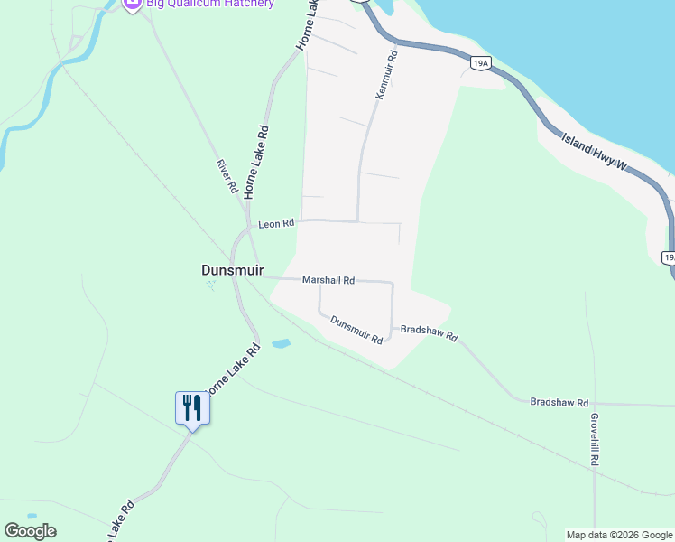 map of restaurants, bars, coffee shops, grocery stores, and more near 2925 Marshall Road in Qualicum Beach