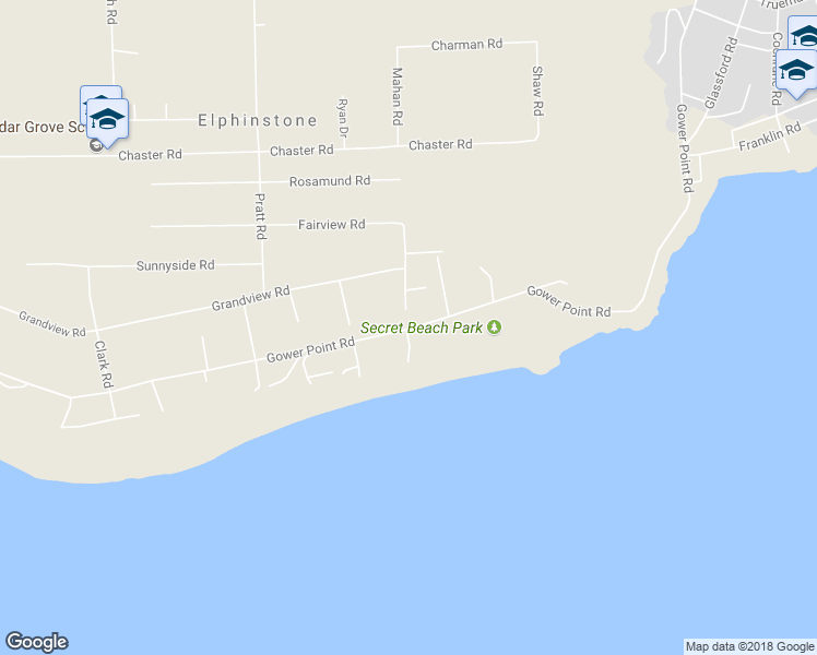 map of restaurants, bars, coffee shops, grocery stores, and more near 970 Gower Point Road in Gibsons