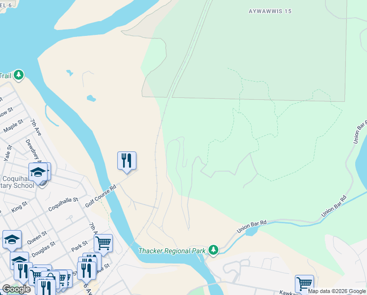 map of restaurants, bars, coffee shops, grocery stores, and more near 21617 Thacker Mountain Road in Hope