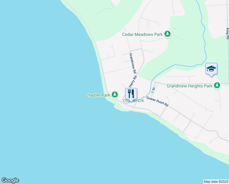map of restaurants, bars, coffee shops, grocery stores, and more near 1590 Ocean Beach Esplanade in Gibsons