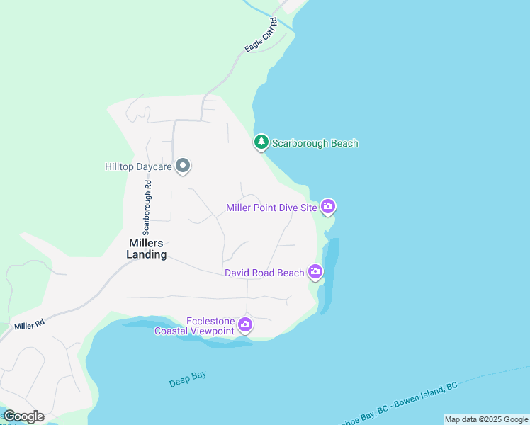 map of restaurants, bars, coffee shops, grocery stores, and more near 252 Jason Road in Bowen Island