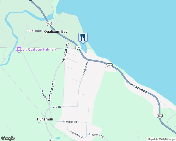 map of restaurants, bars, coffee shops, grocery stores, and more near 2975 Becque Road in Qualicum Beach