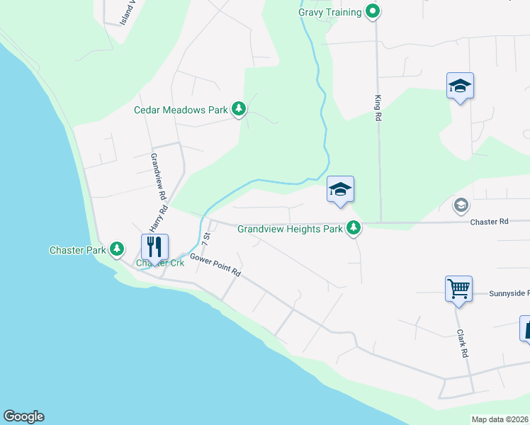 map of restaurants, bars, coffee shops, grocery stores, and more near 1405 Velvet Road in Gibsons