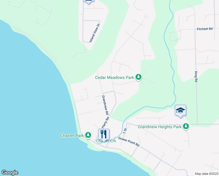 map of restaurants, bars, coffee shops, grocery stores, and more near 341 Harry Road in Gibsons