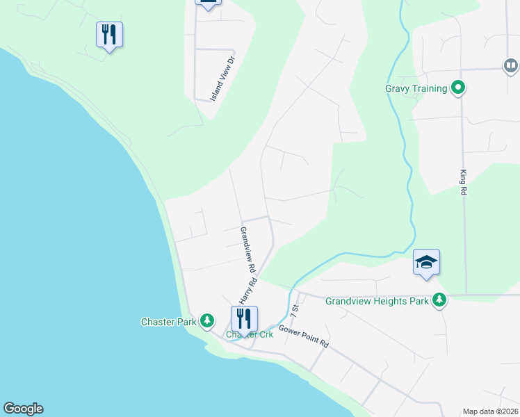 map of restaurants, bars, coffee shops, grocery stores, and more near 341 Harry Road in Gibsons